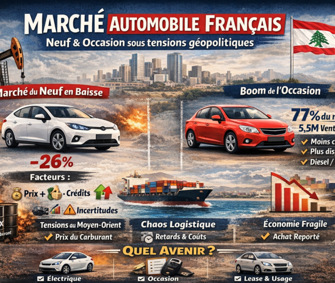 🚗 Marché automobile français : neuf vs occasion à l’épreuve des tensions géopolitiques (2024–2026)